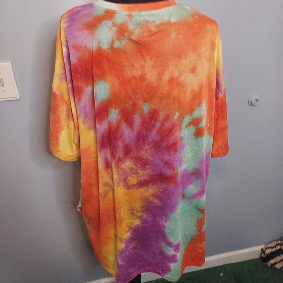 Shein Curve Tie Dye T-Shirt Dress Dress Size 1XL - Picture 4 of 6